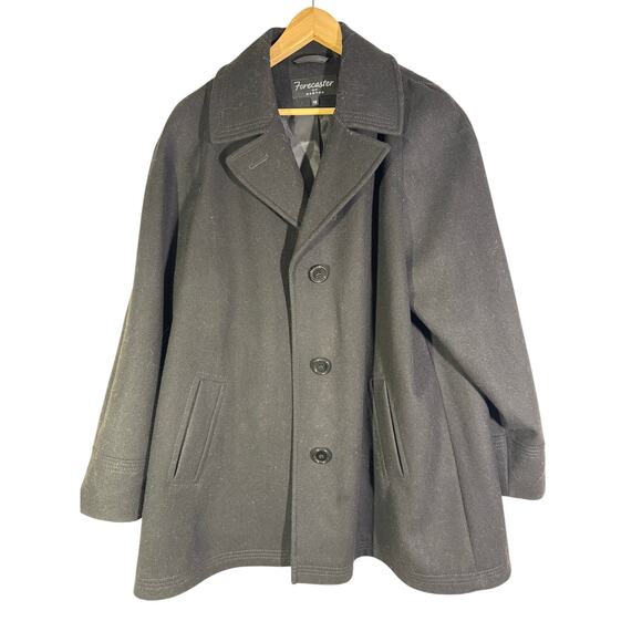 Woman's Size 18 Forecaster Black Pea Coat - Picture 1 of 4